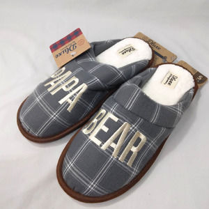 Dear Foams Mens Papa Bear Slippers Gray